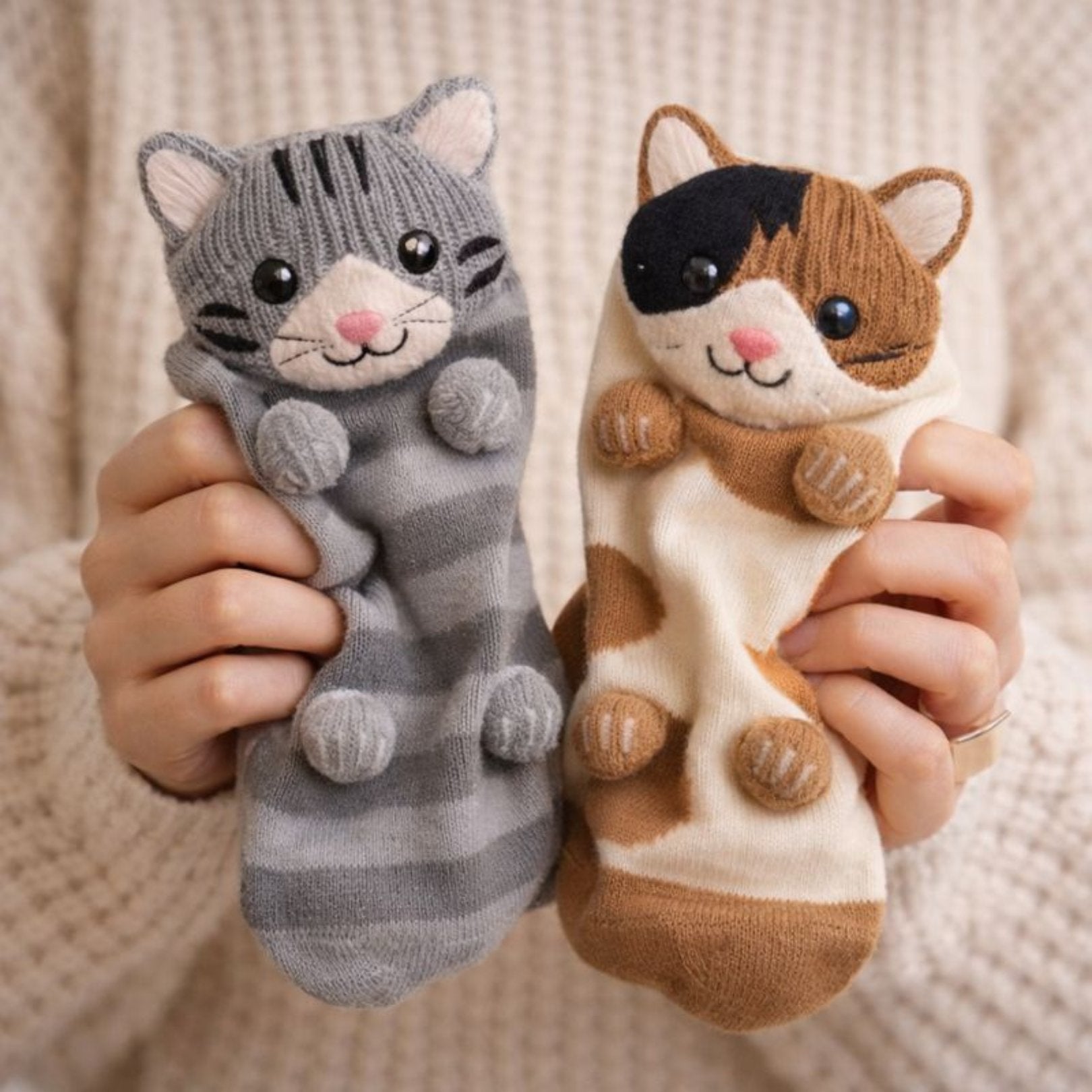 Chaussettes HUGGY – chats et chiens – Taille unique – unisexe