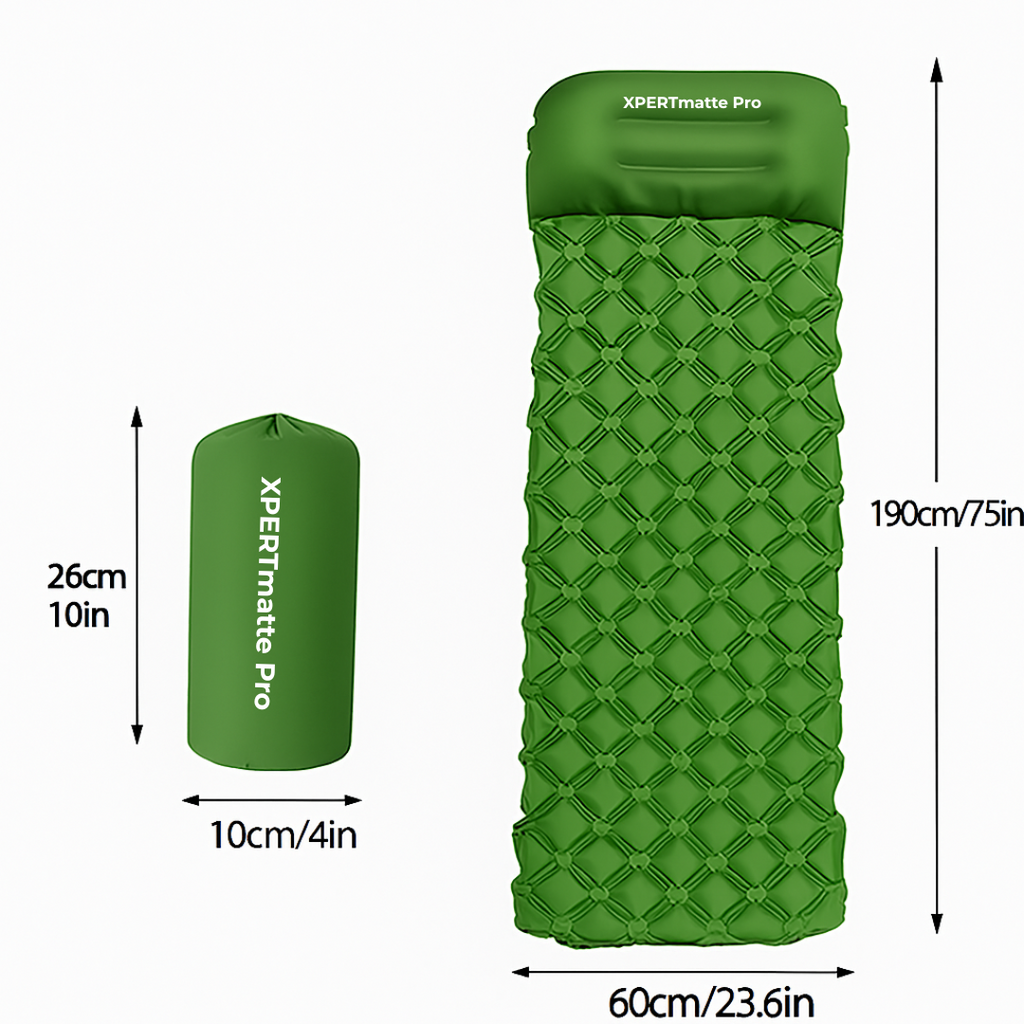 XPERTmatte Pro - Matelas de couchage gonflable pour des nuits reposantes