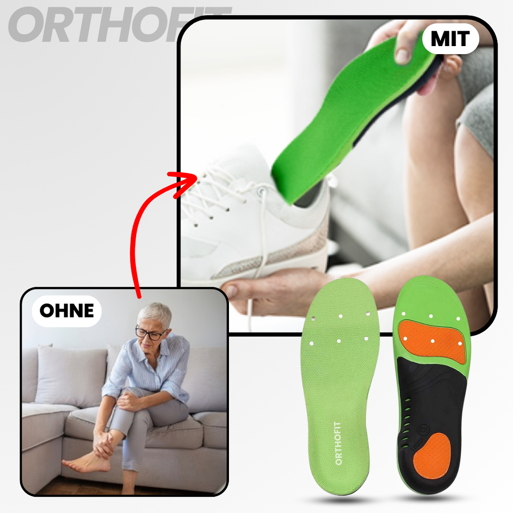 Orthofit - Orthopedische en Pijnverlichtende Inlegzolen, Gemaakt Voor Alle Schoenen (2 stuks voor beide voeten)