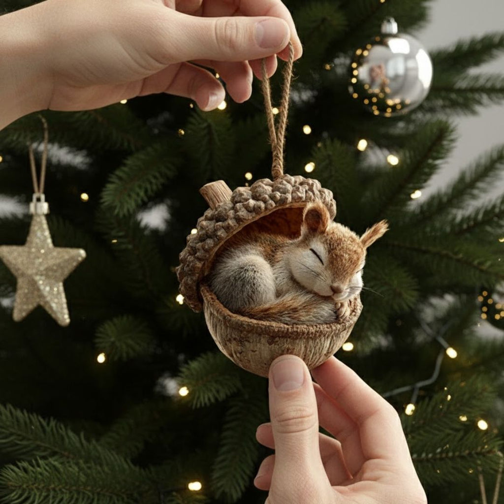 Acorn Dreams - Slapende Bosvriendjes - Handgemaakt om op te hangen