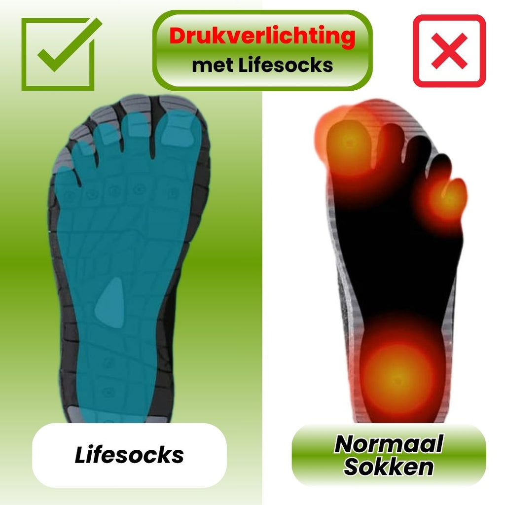 Lifesocks - Chaussettes de compression orthopédiques pour pieds fatigués et douloureux
