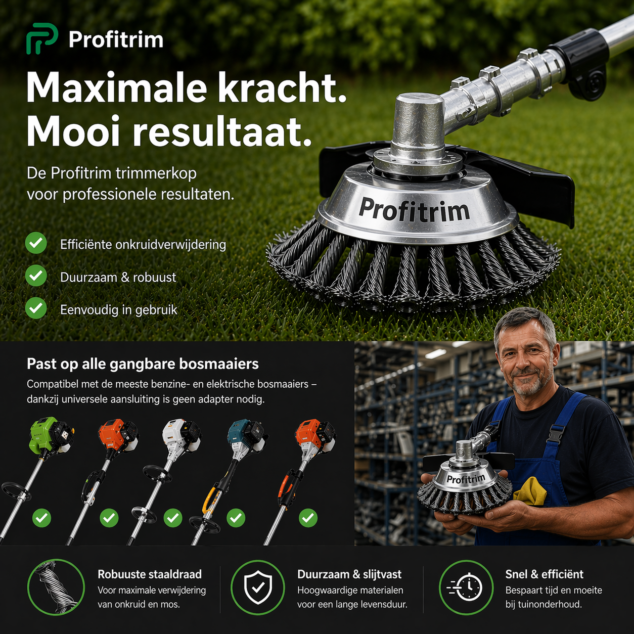 ProfiTrim – De onverwoestbare grastrimmer voor perfecte resultaten