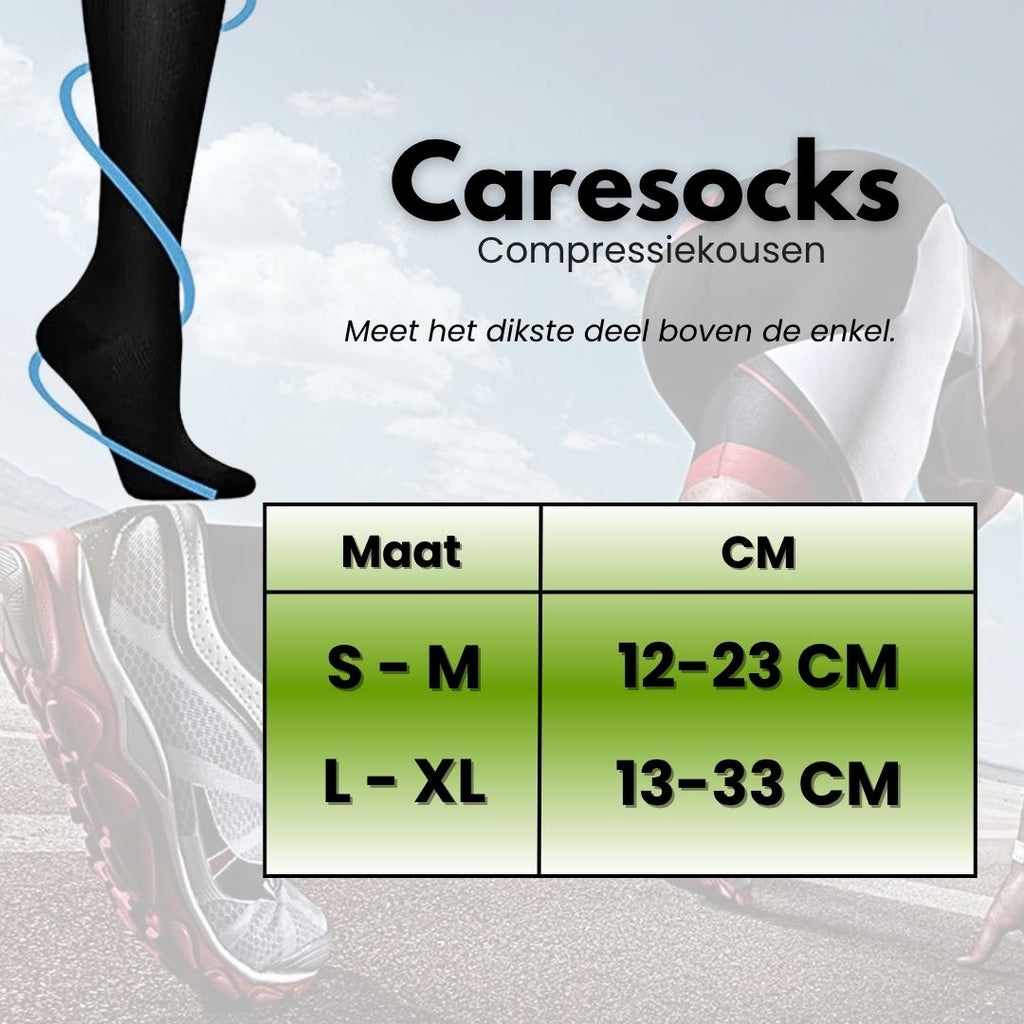 Chaussettes de compression orthopédiques Caresock - préviennent les varices et soulagent les pieds fatigués