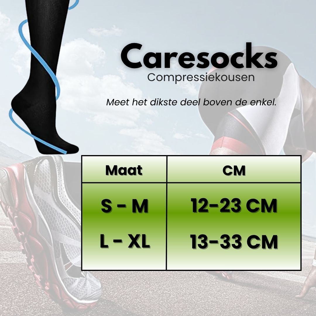 Chaussettes de compression orthopédiques Caresock - préviennent les varices et soulagent les pieds fatigués