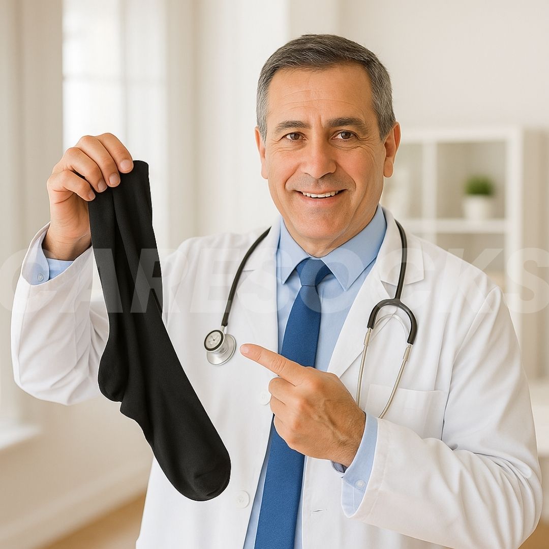 Chaussettes de compression orthopédiques Caresock - préviennent les varices et soulagent les pieds fatigués