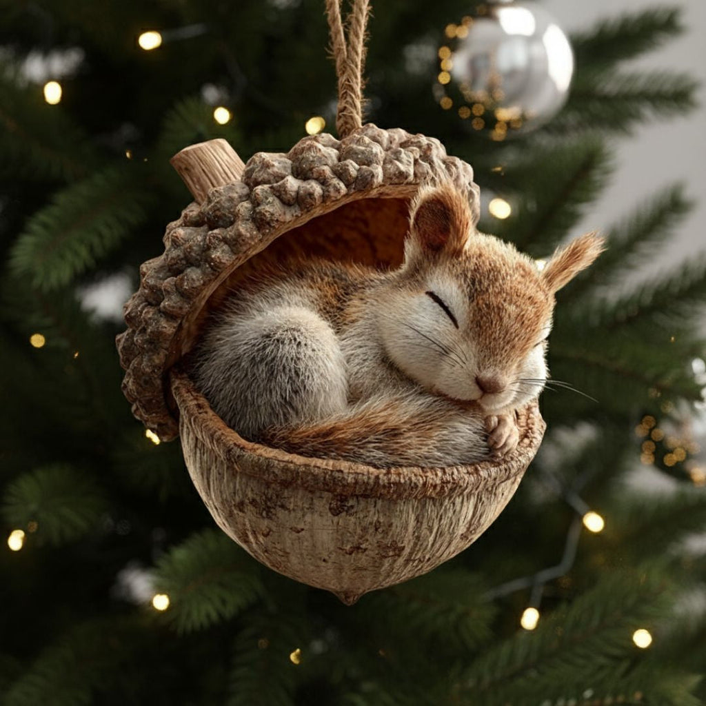 Acorn Dreams - Slapende Bosvriendjes - Handgemaakt om op te hangen