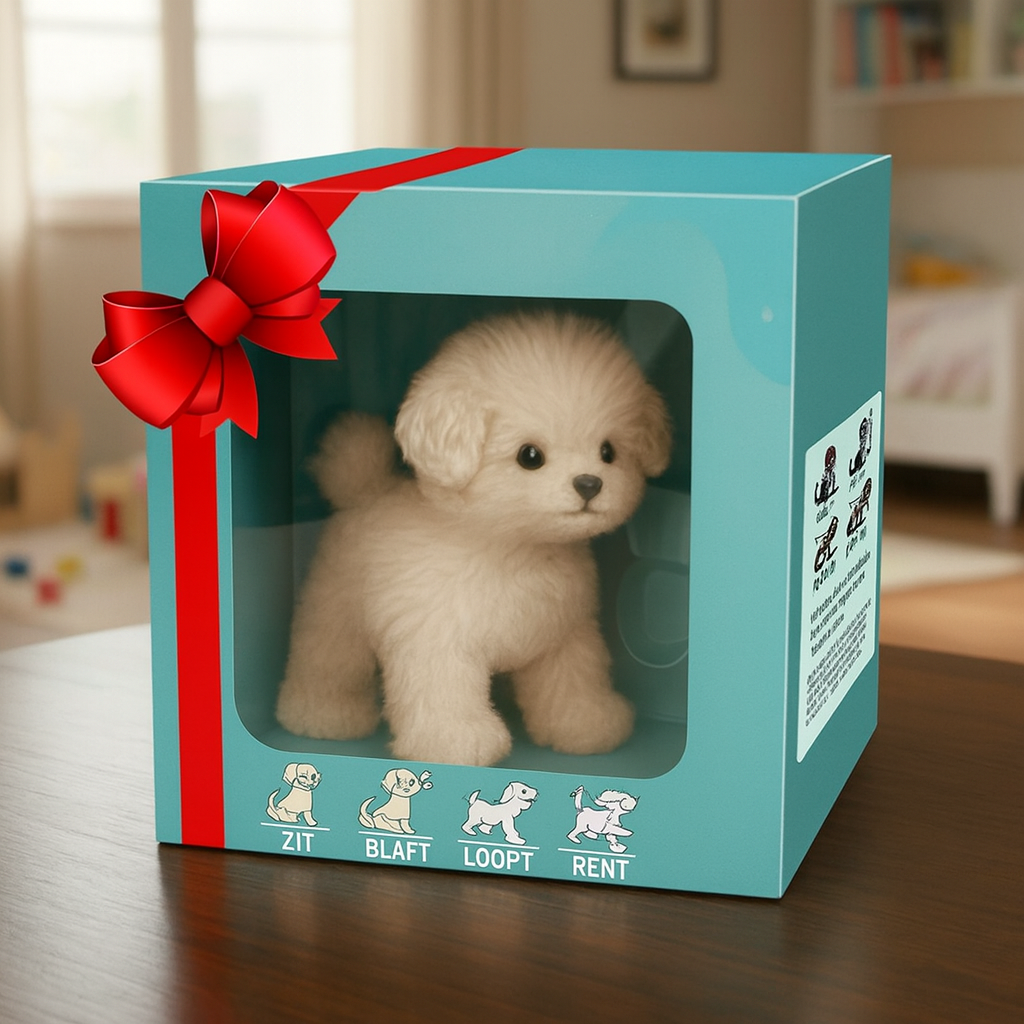Bruno – Un chien en peluche réaliste qui aboie, marche et réagit