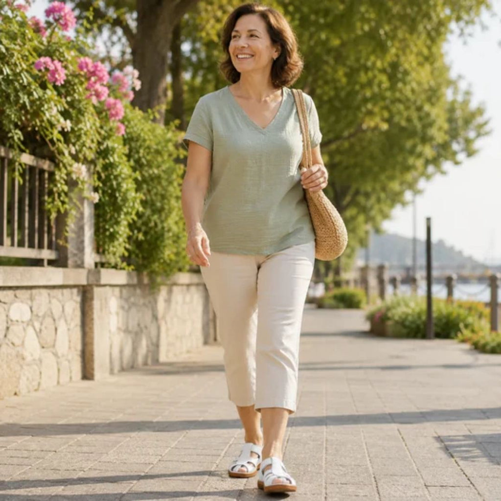 BellaVita comfortabele leren sandaal — Premium zacht · Antislip · Vederlicht