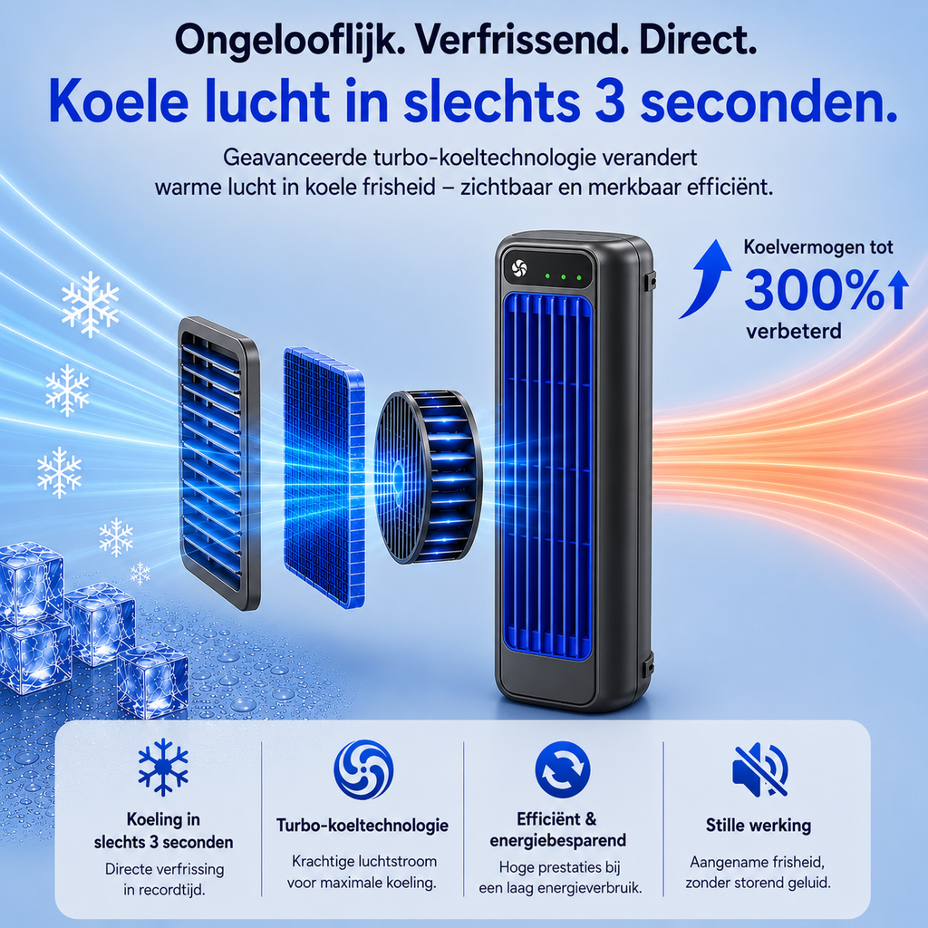 ClimateX - Climatiseur mobile – Aucune installation requise | Refroidit en un seul clic