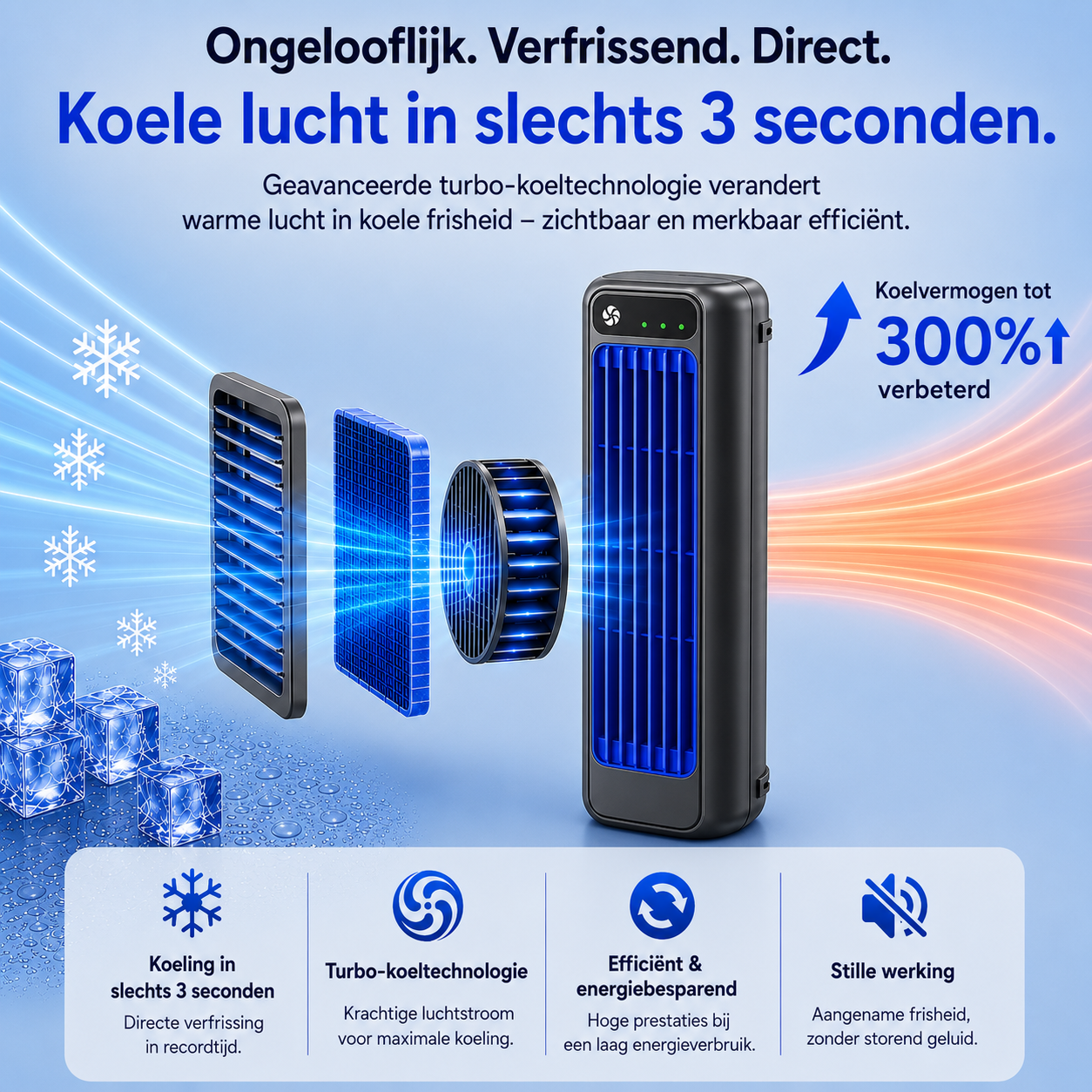 ClimateX - Climatiseur mobile – Aucune installation requise | Refroidit en un seul clic