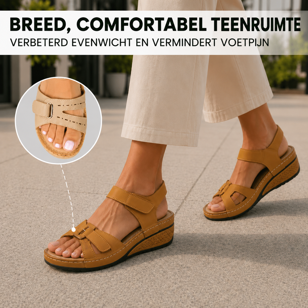 OrthoLine - Sandales Confort Anti-Douleur | Semelle ergonomique · Antidérapantes · Ultra légères