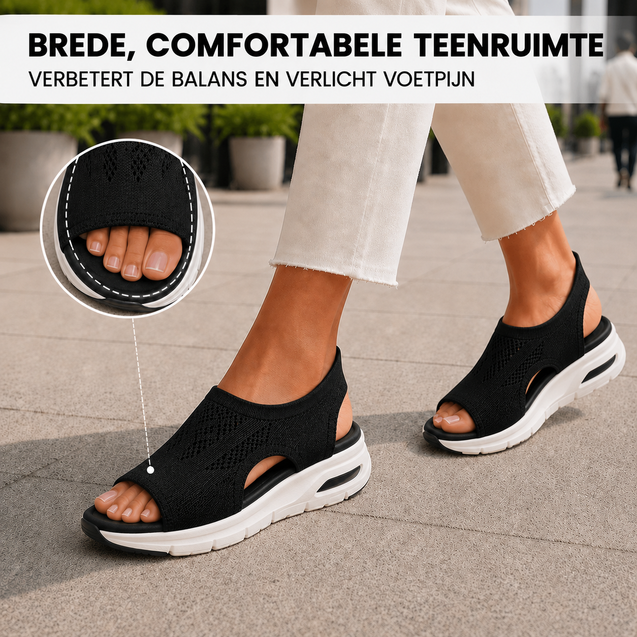 Florax - Sandales confortables antidouleur | Antidérapantes et légères