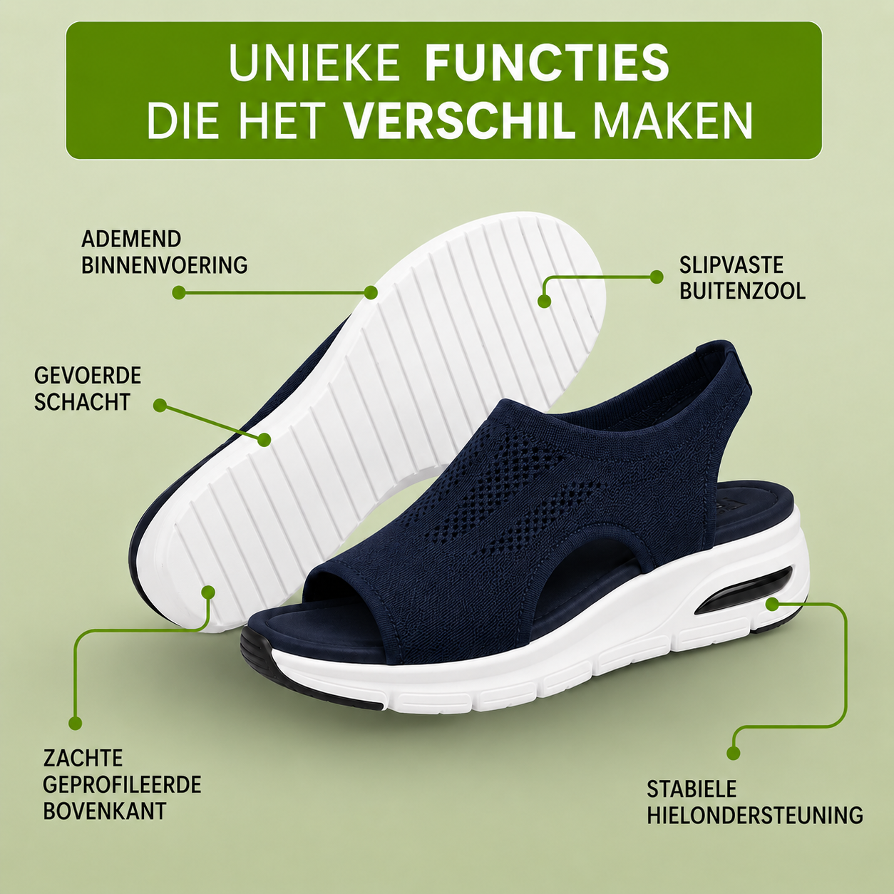 Florax - Sandales confortables antidouleur | Antidérapantes et légères