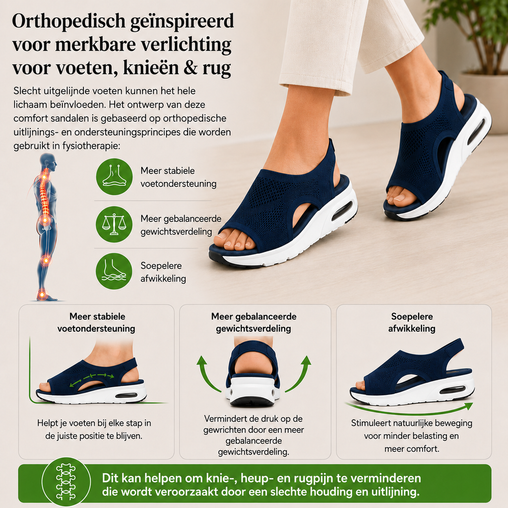 Florax - Sandales confortables antidouleur | Antidérapantes et légères