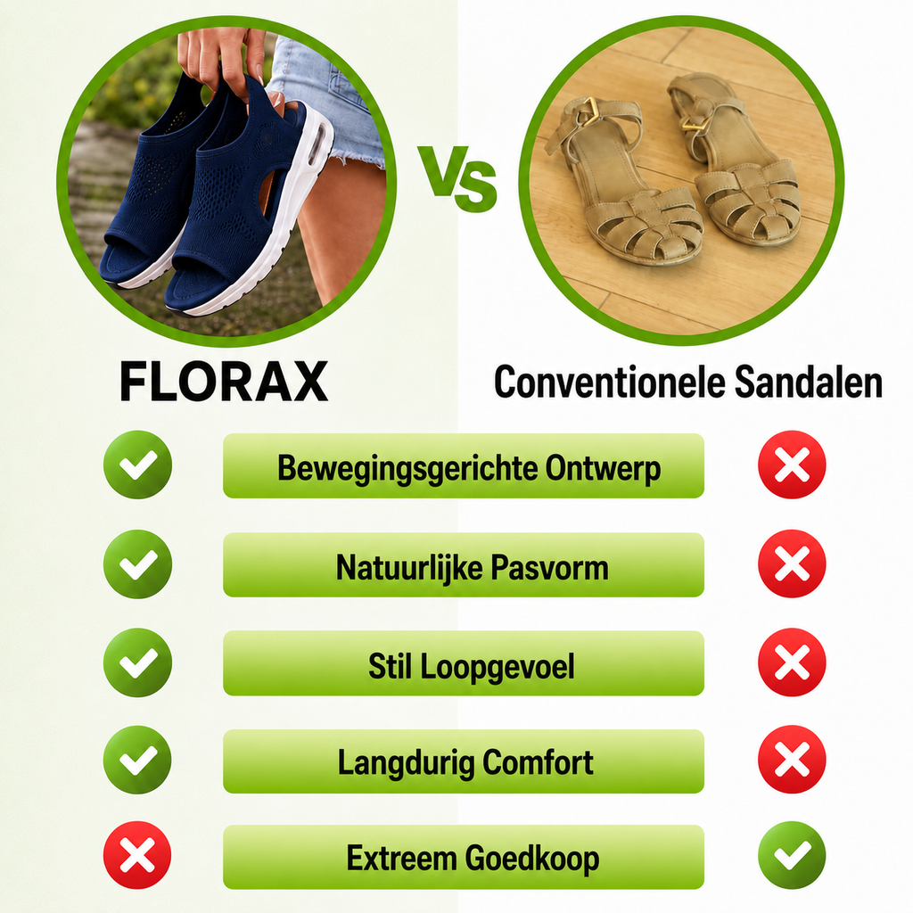 Florax - Sandales confortables antidouleur | Antidérapantes et légères