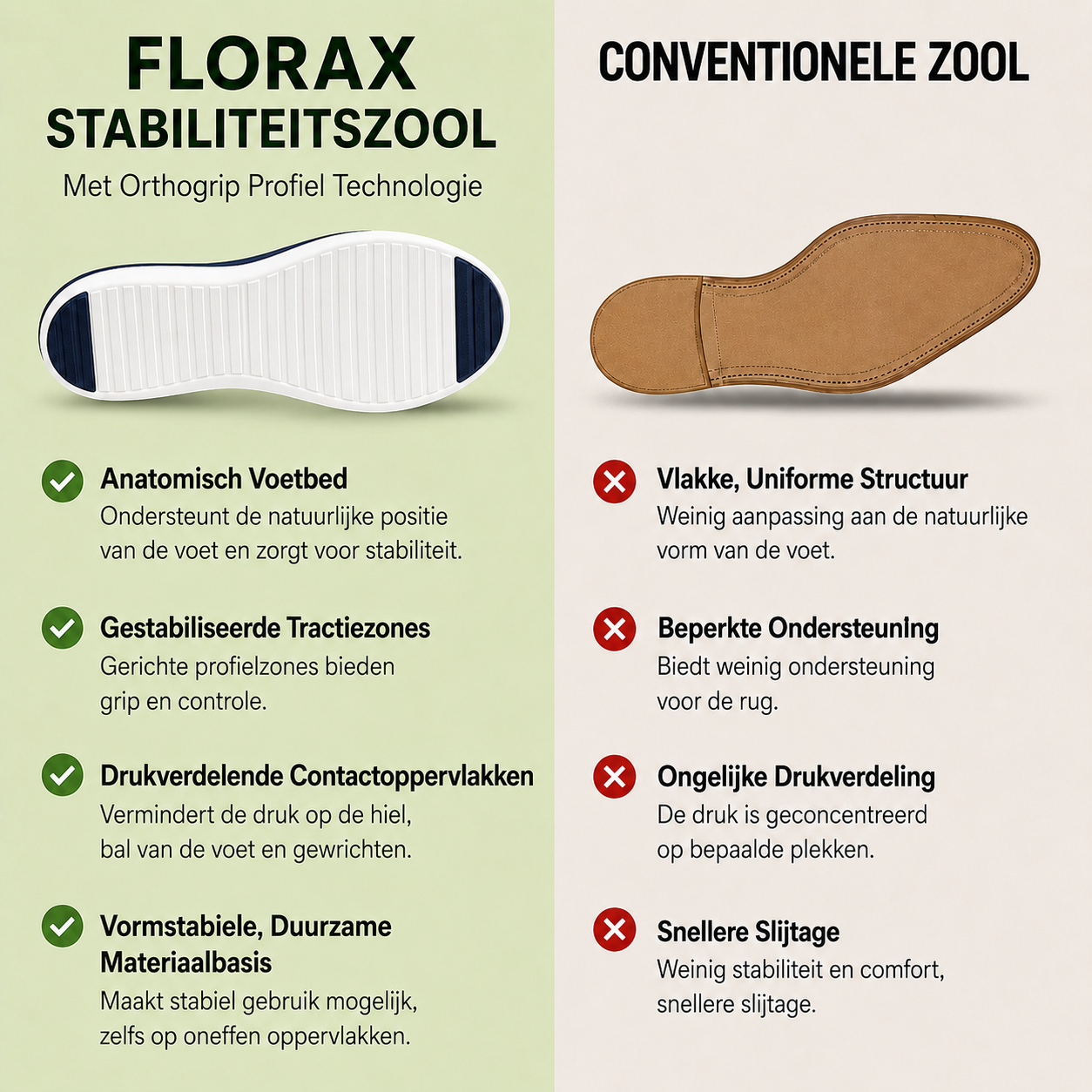Florax - Sandales confortables antidouleur | Antidérapantes et légères