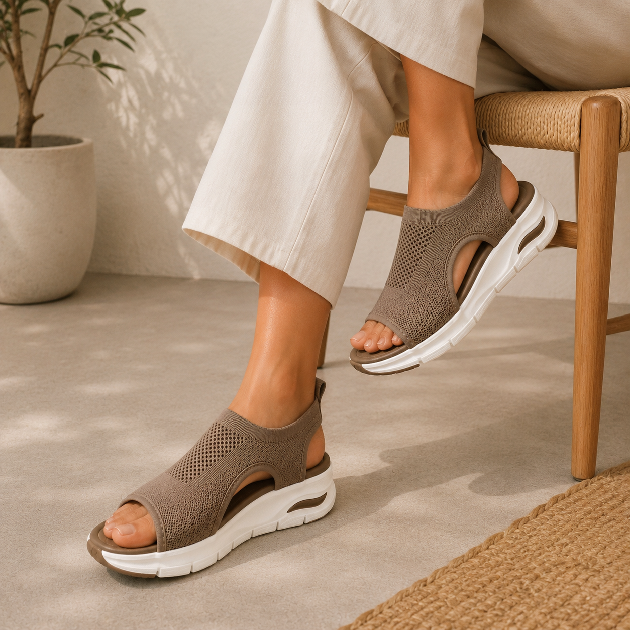 Florax - Sandales confortables antidouleur | Antidérapantes et légères