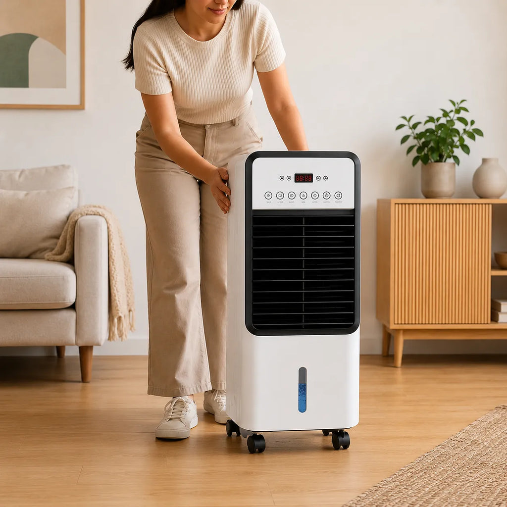 VrijKlima Max - Mobiele allround airconditioner – Koelen in de zomer, verwarmen in de winter | Geen installatie nodig