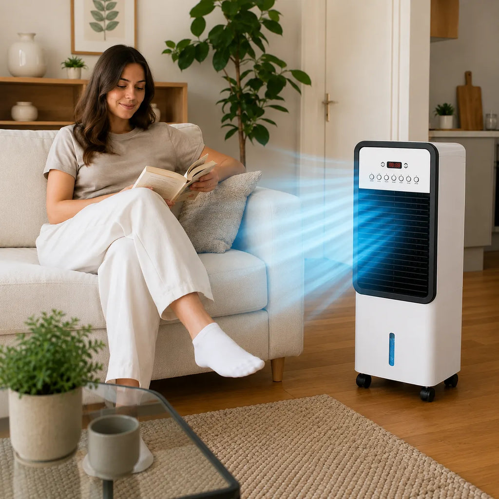 VrijKlima Max - Mobiele allround airconditioner – Koelen in de zomer, verwarmen in de winter | Geen installatie nodig