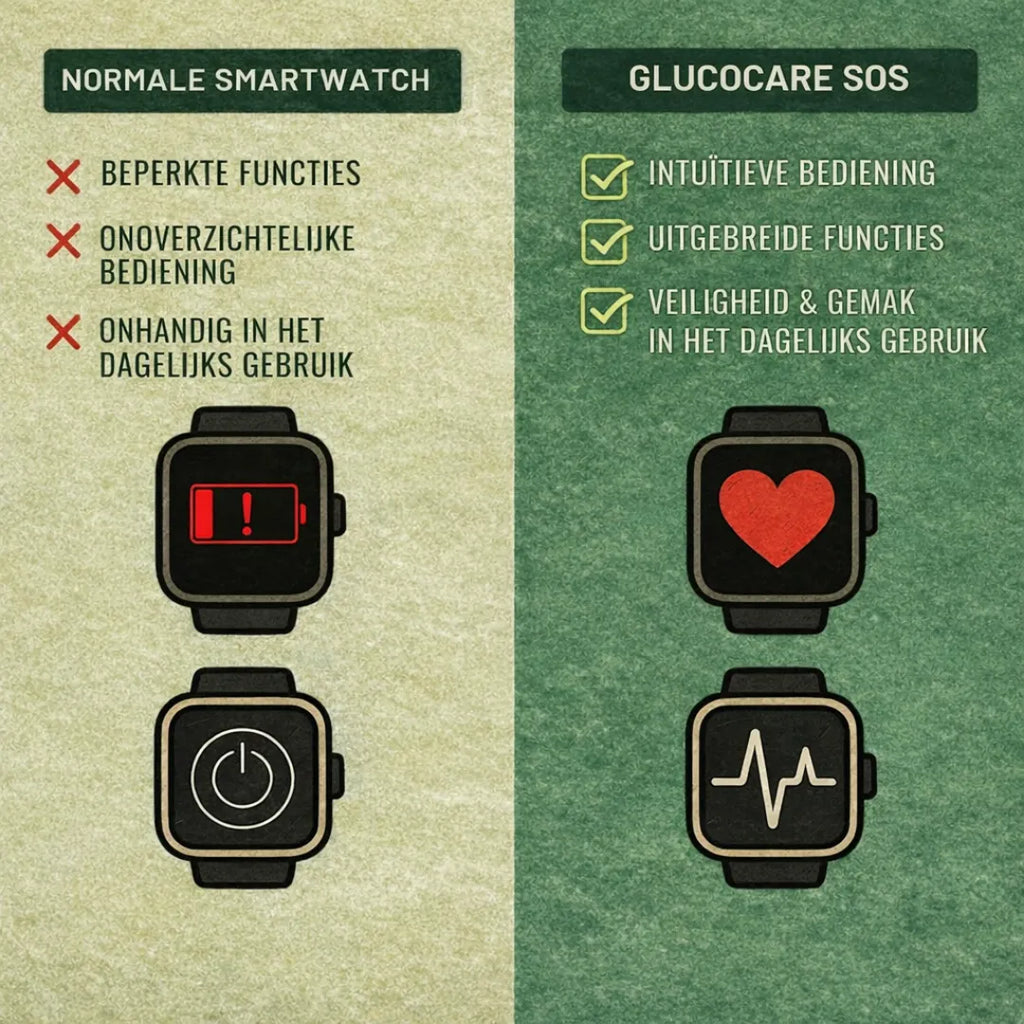 GlucoCare SOS & Montre de santé glycémique – pour la perte de poids et les données de santé