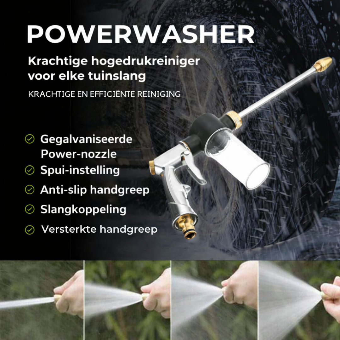 Powerwasher – Nettoyeur Haute Pression Puissant pour tout Tuyau d'Arrosage