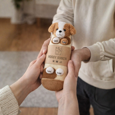 Chaussettes HUGGY – chats et chiens – Taille unique – unisexe