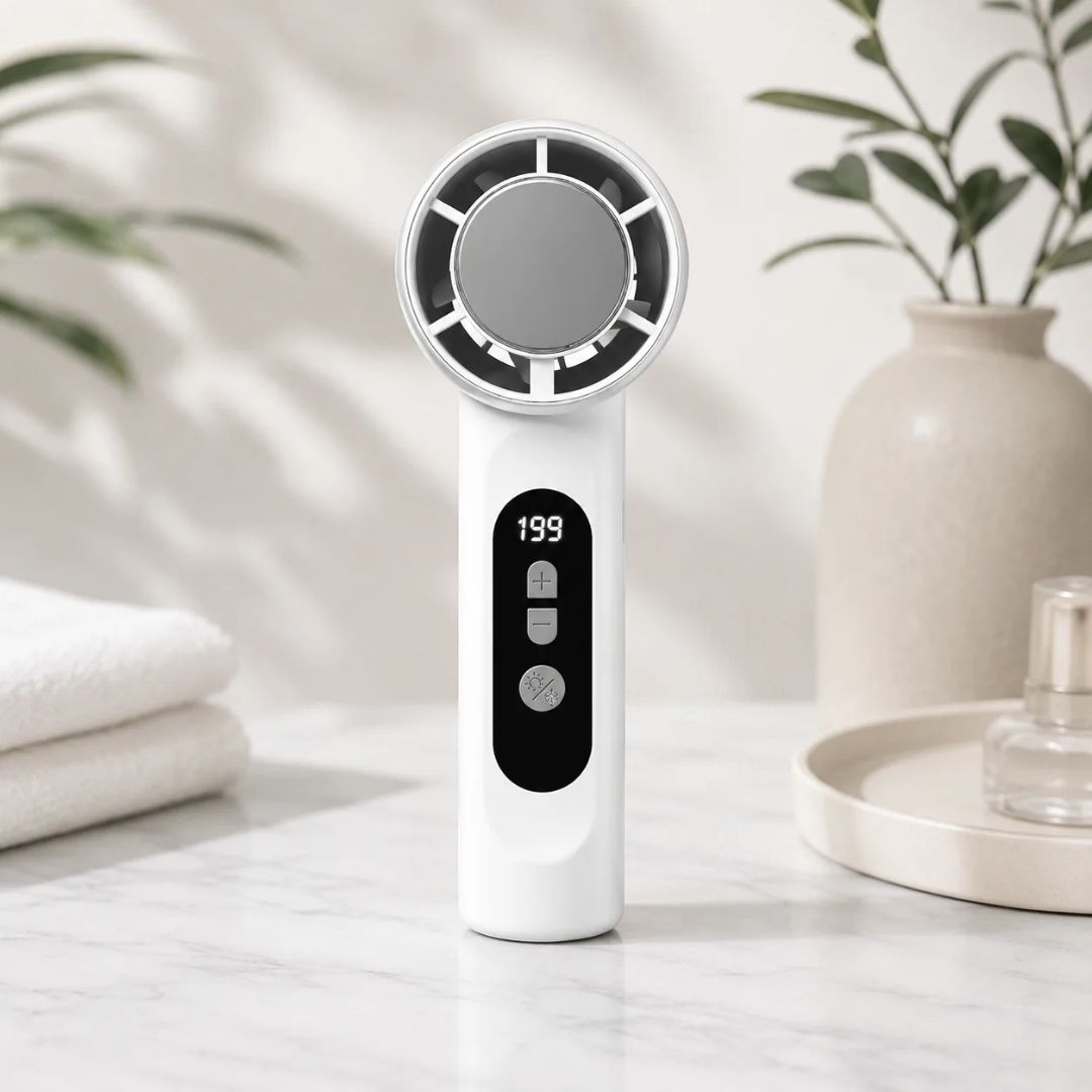 IJsBries Pro™ – Ventilador personal de refrigeración directa activa — 199 modos, un botón y sensación instantánea de frescor