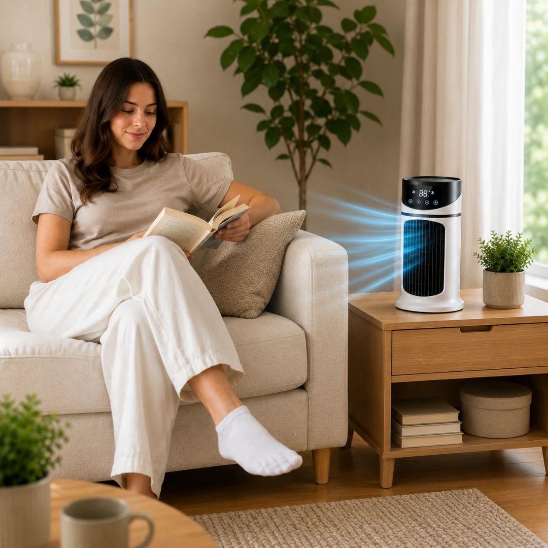 NanoChill Pro - Refroidisseur d'air mobile – Aucune installation requise | Refroidit en un seul clic