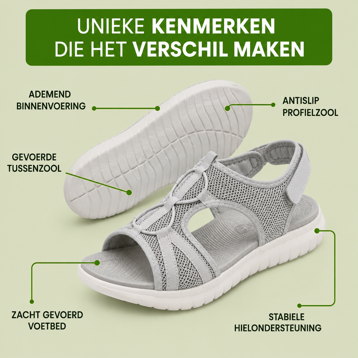OrthoCloud - Pijnverlichtende, comfortabele sandalen | Antislip & vederlicht
