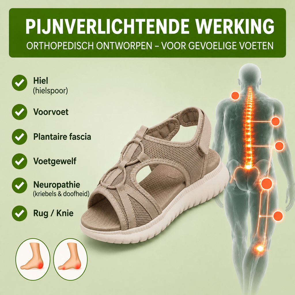 OrthoCloud - Pijnverlichtende, comfortabele sandalen | Antislip & vederlicht