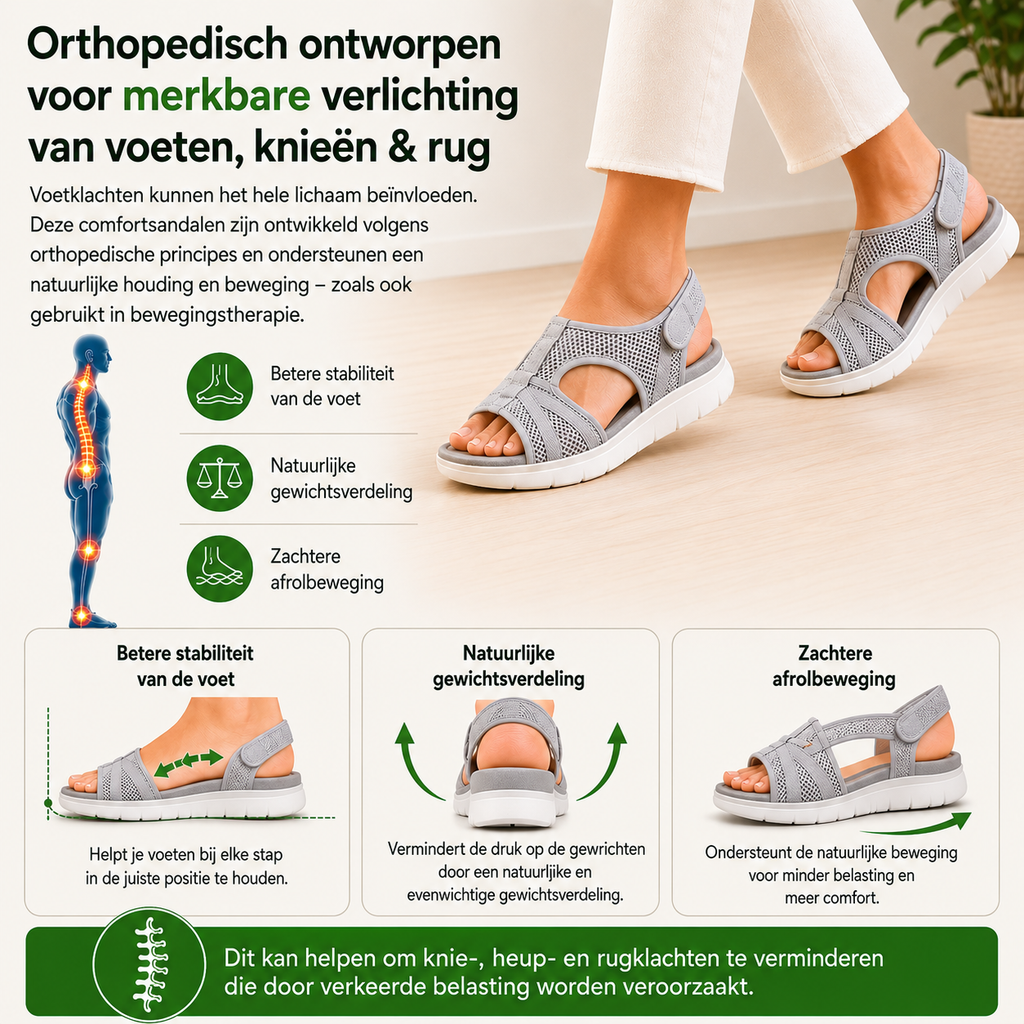 OrthoCloud - Pijnverlichtende, comfortabele sandalen | Antislip & vederlicht