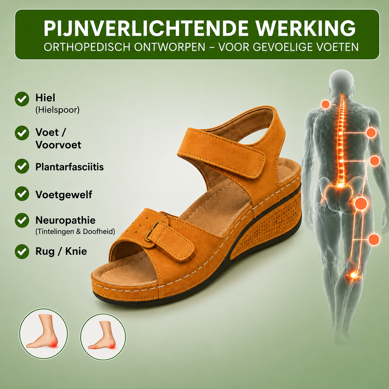 OrthoLine - Sandales Confort Anti-Douleur | Semelle ergonomique · Antidérapantes · Ultra légères