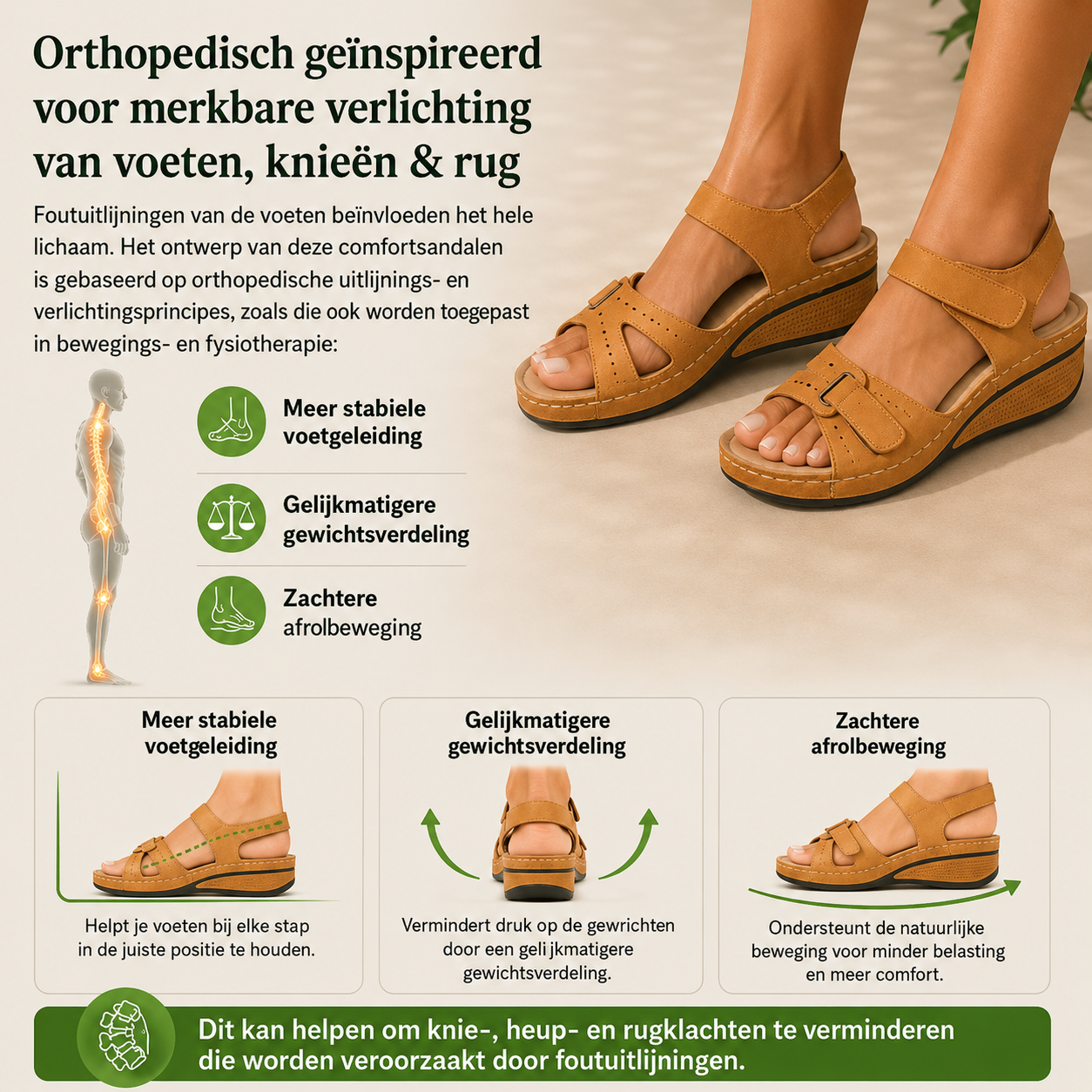 OrthoLine - Sandales Confort Anti-Douleur | Semelle ergonomique · Antidérapantes · Ultra légères