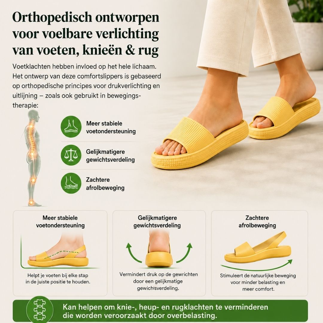 Orthoslipper — Pantoufles confortables et anti-douleur | Antidérapantes et légères comme une plume