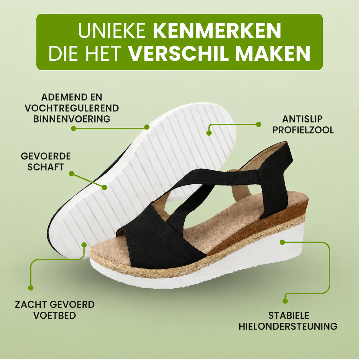 OrthoStella - Pijnverlichtende comfortsandalen | Antislip & lichtgewicht