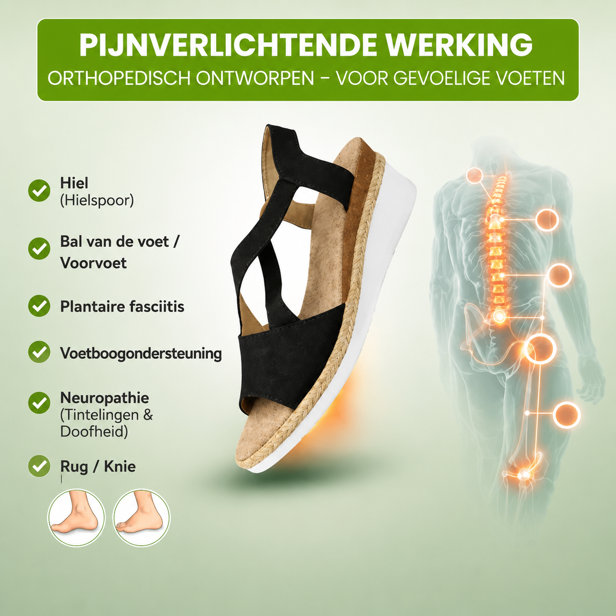 OrthoStella - Pijnverlichtende comfortsandalen | Antislip & lichtgewicht