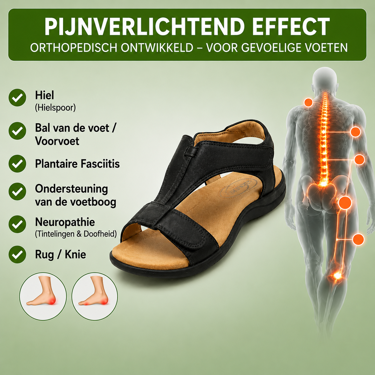 OrthoSun - Pijnverlichtende comfortsandalen | Antislip & lichtgewicht