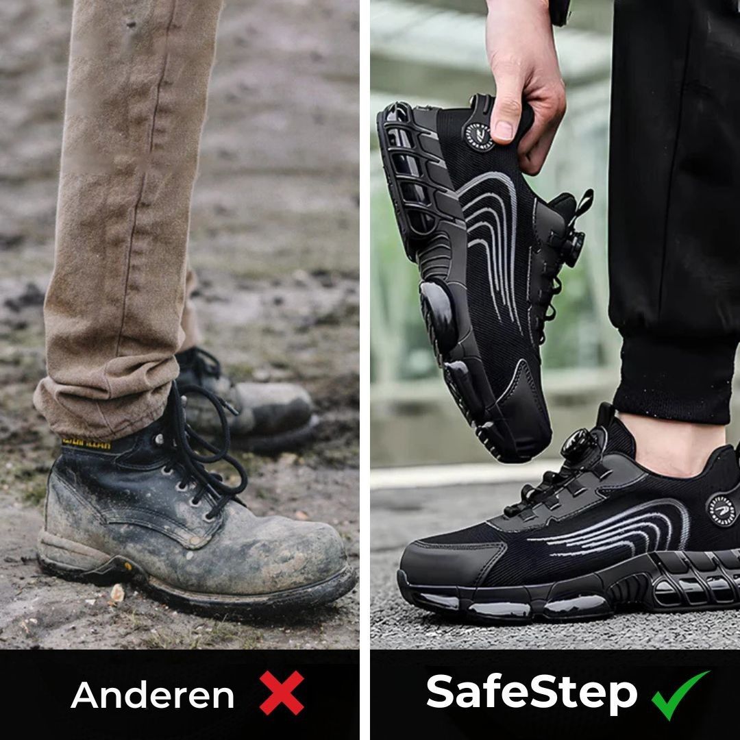 SafeStep - ergonomische en pijnverlichtende veiligheidsschoen - gecertificeerd volgens EN ISO 20345