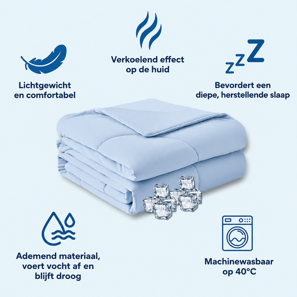 SleepCooling - Couverture rafraîchissante pour des nuits d'été plus fraîches