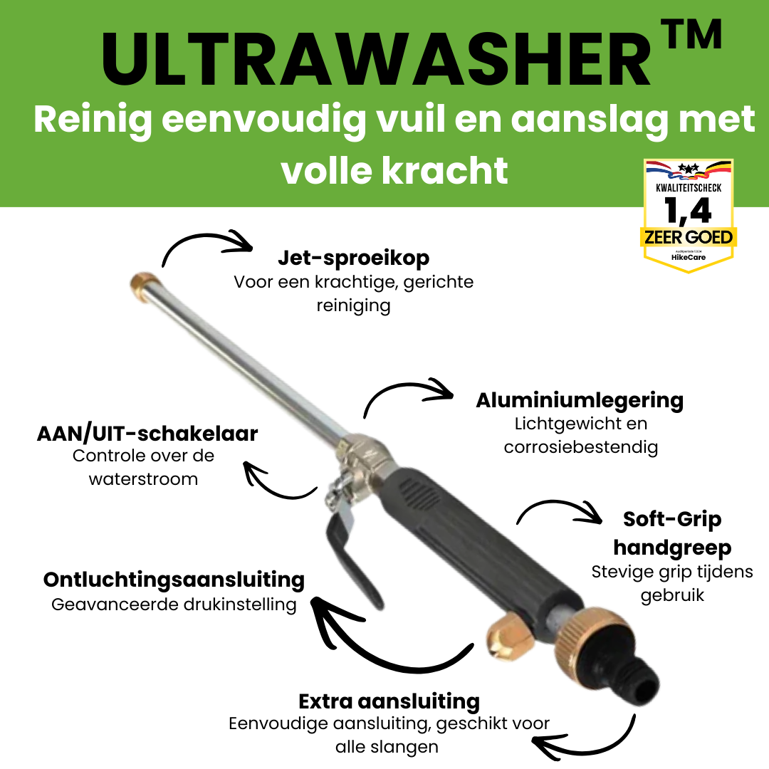 Ultrawasher – Nettoyeur haute pression turbo pour tout tuyau d'arrosage