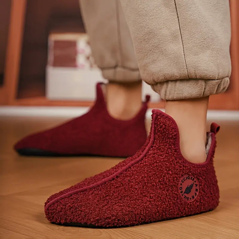Orthoslipper – Chaussons chauds en polaire avec semelle antidérapante