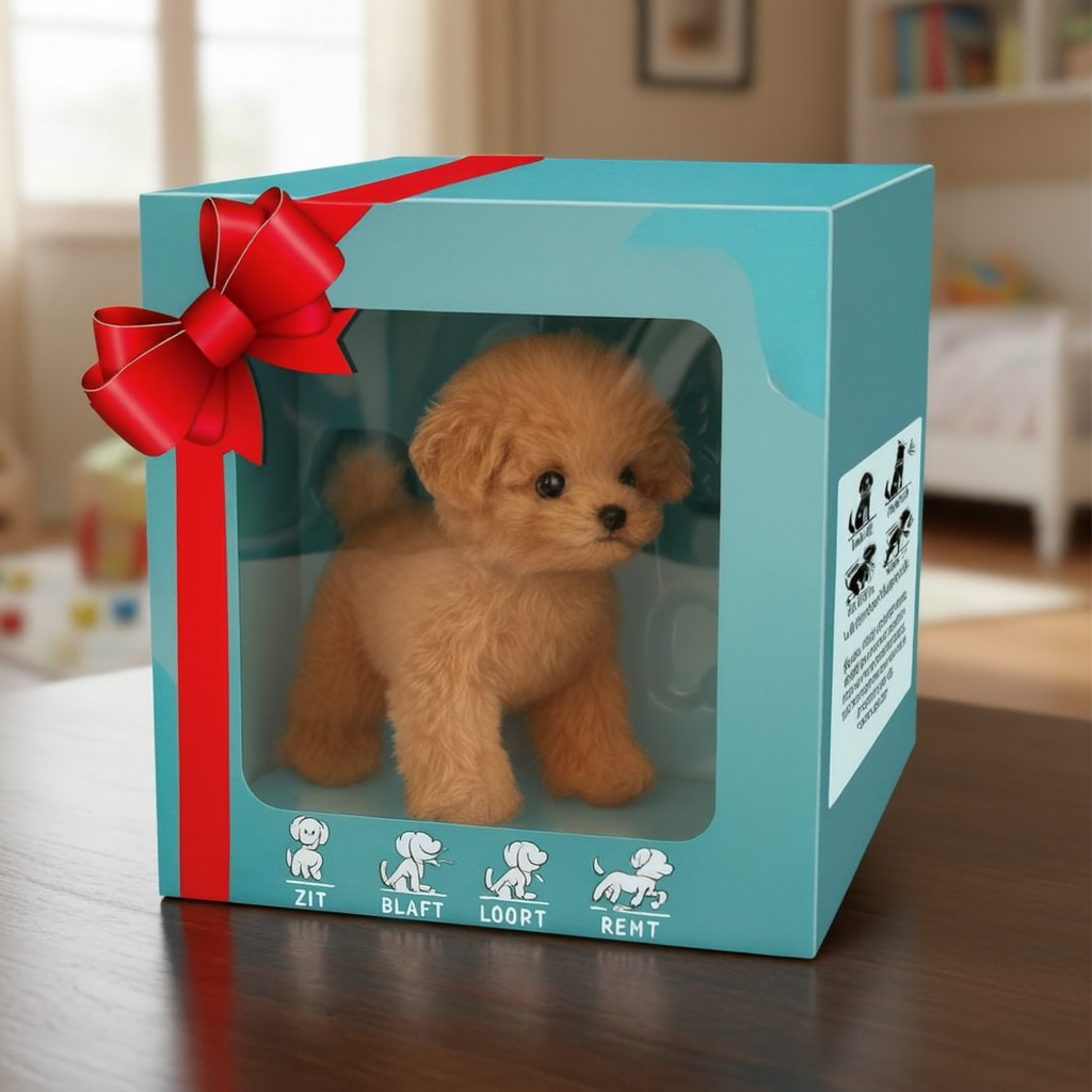 Bruno – Un chien en peluche réaliste qui aboie, marche et réagit