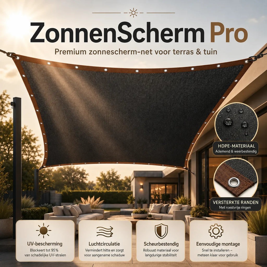Sun Protection Pro – Hoogwaardig zonweringnet voor terras & tuin
