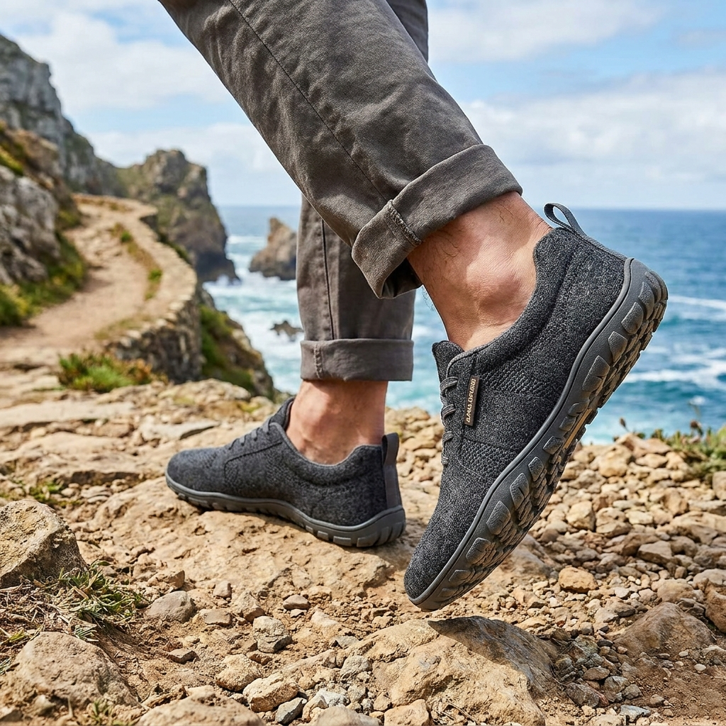 Alpaca waterproof barefoot shoes lifestyle photo