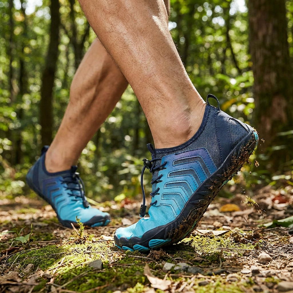Hardloopschoen in gebruik